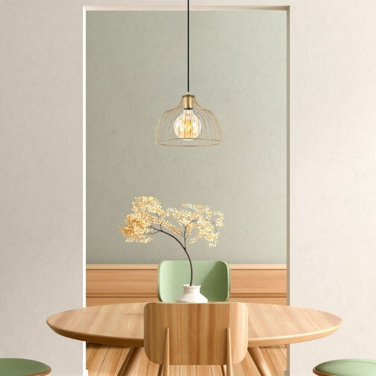 Opviq Kozan Κρεμαστό Φωτιστικό Κίτρινο 28x28x126εκ.