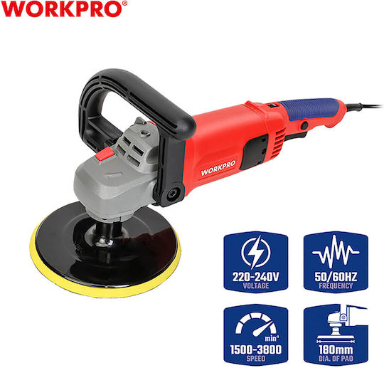 WorkPro WP472404 Rotationspolierer Polierer 1400W mit Drehzahlregelung