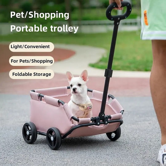 Dog/Cat Carrying Pink Stroller L35xW51xH86cm