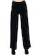 Damen Stoff Hose Black mit Pailletten