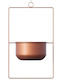 Aberto Design Κρεμαστό Κασπώ Μεταλλικό Πορτοκαλί 25x25x40εκ.