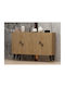 Sideboard Ahart Wooden Natural-gold 120x30x80cm