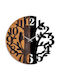Wall Clock 539tnl1170 Φ56cm Walnut-black Wallity Metal Wood