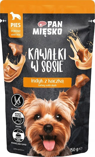 Pan Miesko Wet Food Dogs in Pouches with Turkey and Duck Grain-Free & Gluten-Free 150gr