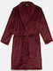 Minerva Winter Women's Fleece Robe Bordeaux