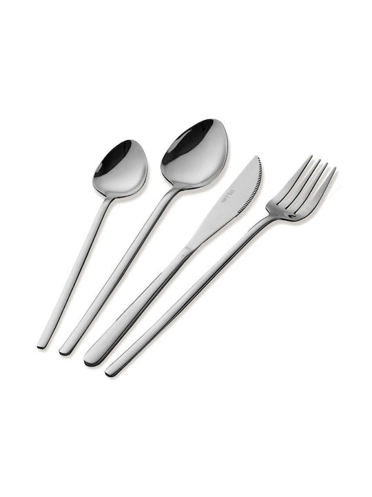 Hermia Cutlery Set Stainless Gray 24pcs