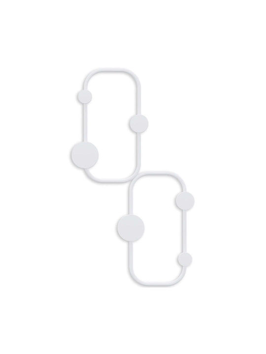 6-Position Wall Hanger Ladybug 494pyt1161 26x5x48cm White Wallity Metal