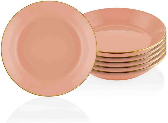 Hermia Farfurie adâncă Ceramică Portocaliu cu Diametru 20cm 6buc Hermia Farfurie adâncă Ceramică Portocaliu cu Diametru 20cm 6buc