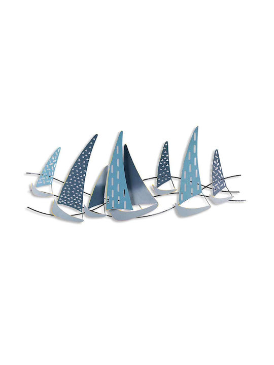 Διακοσμητικό Τοίχου Uskuna 930dyu1193 51x120cm Blue-multi Wallity Μέταλλο