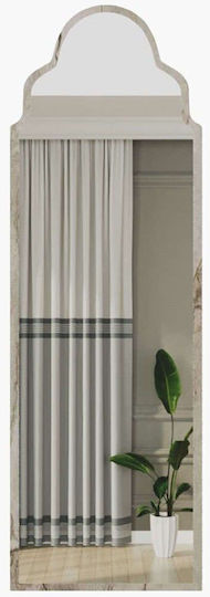 Sahmaran Wall Mirror 116sam1215 50x2.2x160cm Marble Effect Beige Hanah Home MDF