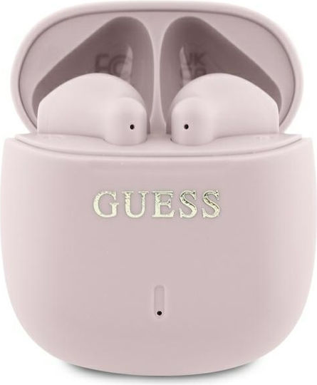 Guess Printed Classic Logo Ohrstöpsel Bluetooth-Freisprecheinrichtung Kopfhörer mit Ladeetui Rosa