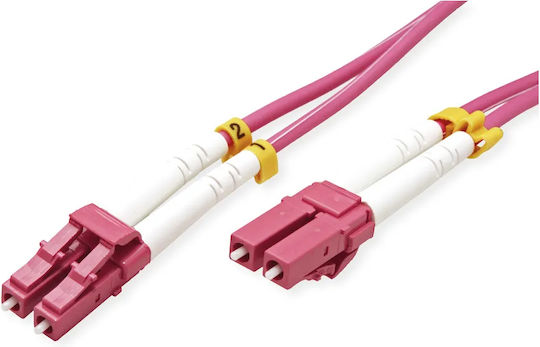 Висококачествен оптичен кабел 50/125 μm LC LC OM4 виолетов 5м