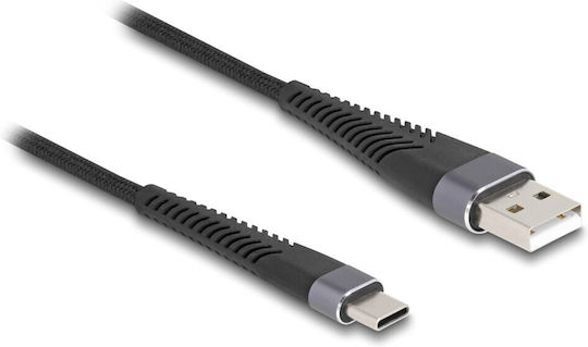 DeLock USB 2.0 Cable USB-C male - USB-A 60W Μαύρο 3m 81123