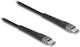 DeLock Geflochtenes USB 2.0 Kabel USB-C männlich - USB-C 60W PD Schwarz 2m 81125