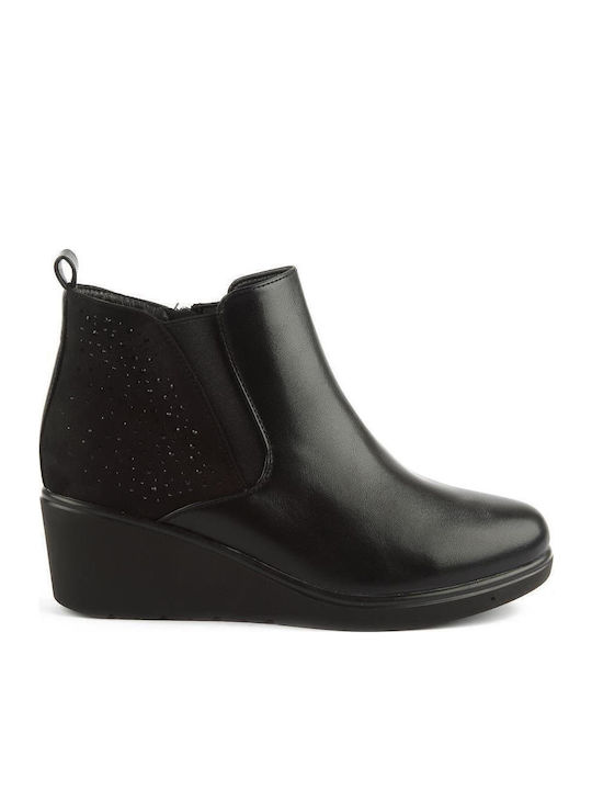 Women's Ankle Boots with Medium Heel Black