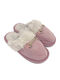 Winter Damen Hausschuhe mit Fell Rosa