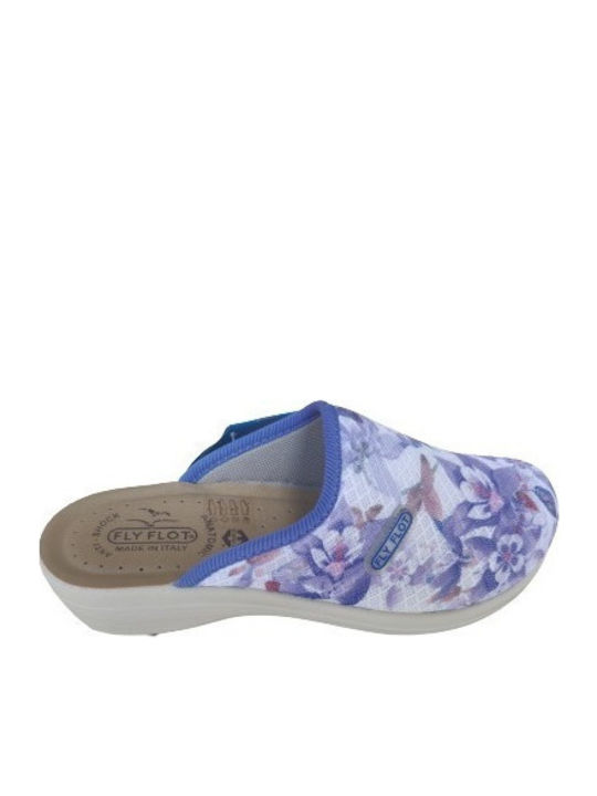 Fly Flot Anatomische Damen Hausschuhe Blau
