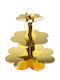 Beauty Home Plastic Dessert Tower Stand with 3 Tiers Gold