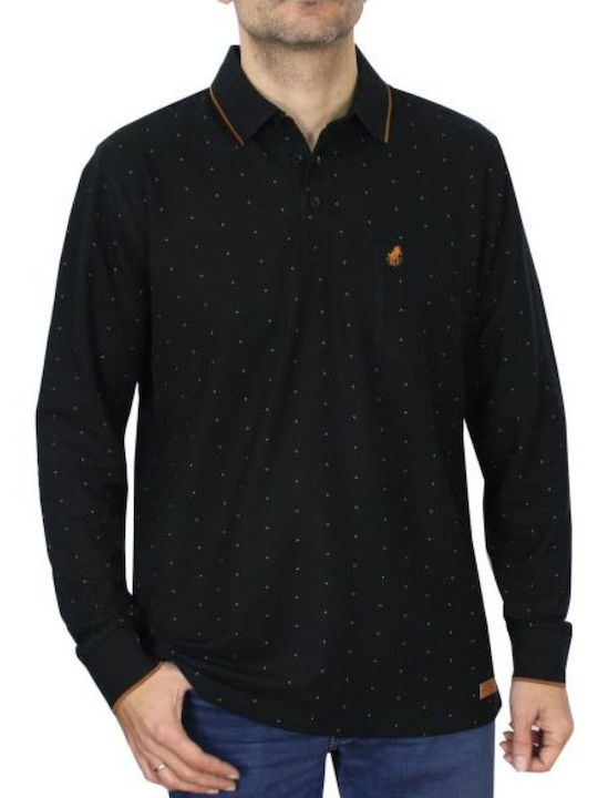 Sabart Polo Long Sleeve Blouse BLACK