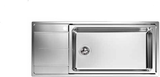 Kolossos 3219051 Chiuvetă Bucătărie Unghiulară Stângaci Din Granit Lichid M116xL50cm Gri