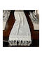 Linea Home Runner Din Mătase cu Broderie Jasmine Ecru 50x150cm