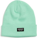 Emerson Beanie Unisex Beanie Knitted in Turquoi...