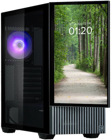 Zalman Z10 DS Gaming Midi-Turm Computergehäuse mit Seitenfenster Schwarz