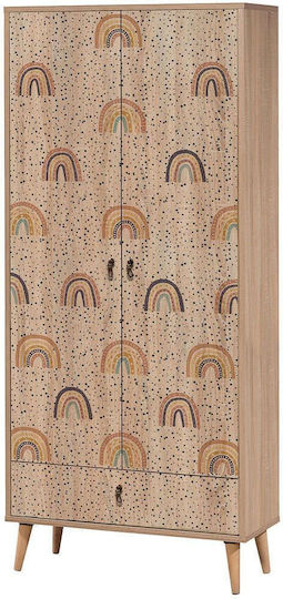 Δίφυλλη Ντουλάπα Πολύχρωμη 80x45x190cm