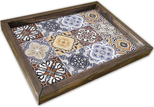 Aberto Design Wooden Rectangular Serving Tray 30x40cm 847TRX0202 1pcs