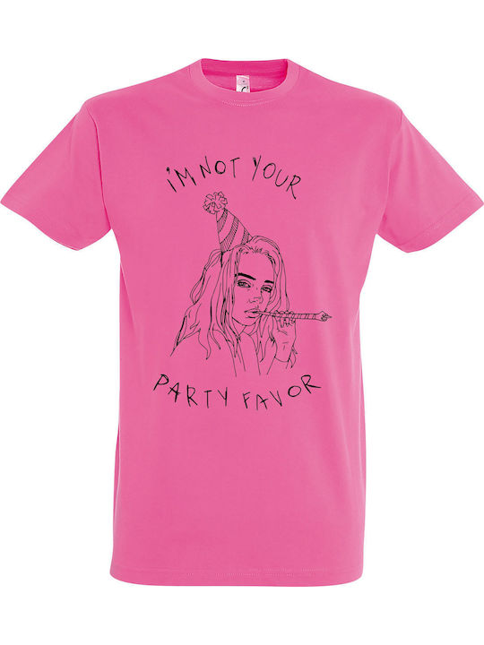 I Am Not Your Party Favor Billie Eilish T-shirt Billie Eilish Ροζ Βαμβακερό