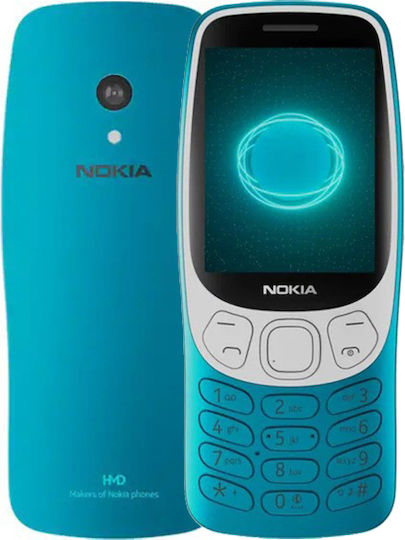 Nokia 3210 Dual SIM Κινητό με Κουμπιά (Ελληνικό Μενού) Scuba Blue