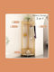 Viosarp Wheeled Floor Garment Rack made of Metal Gold 40x40x170cm