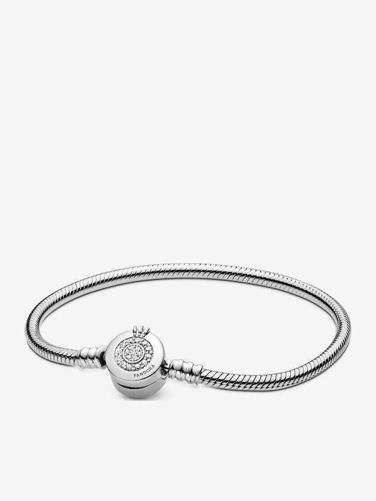 Pandora Women's Silver Chain Bracelet with Zircon 16cm