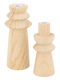 Candle Holders Set of 2 Pcs A-s Uma 204242 Wooden