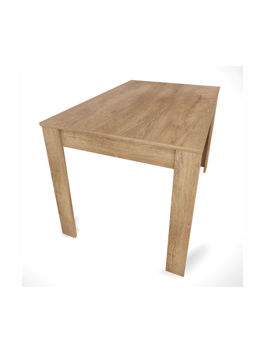 Single Table Wooden Honey Oak 120x80x78cm