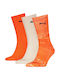 PUMA Athletic Socks Orange 3 Pairs