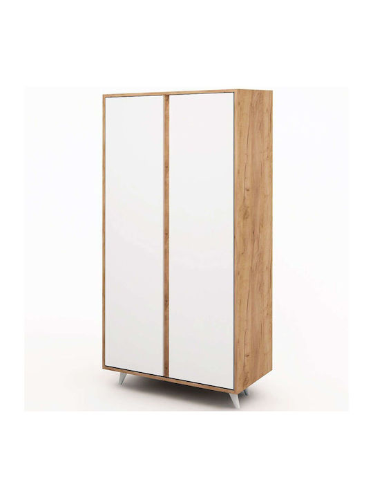 Двойна врата Гардероб Ajumma Oak-white 100x52x187см