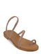 Flache Sandalen für Damen in Gold Farbe