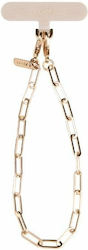 Uniq Coehl Goldilocks Handstrap Universalkordel Handy in der Hand Champagner Gold