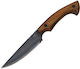 BeaverCraft Black Knife in Leather Sheath