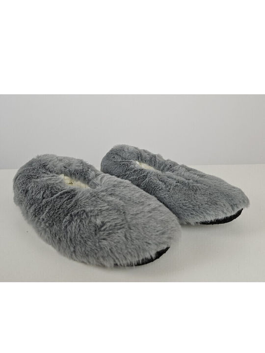 Walk Winter Damen Hausschuhe mit Fell Gray
