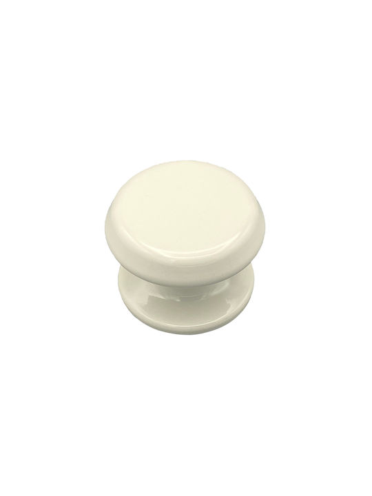 Saguatti Italy Fixed Centre Front Door Knob Ivory White Ø70 Saguatti Italy Fixed Centre Front Door Knob Ivory White Ø70