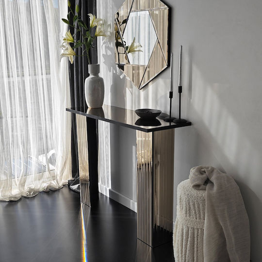 Wooden Console Table Bronze L105xW34xH80cm