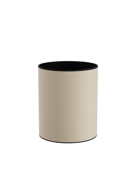 Pam & Co Plastic Office Waste Bin 15lt Beige 25x25x30cm