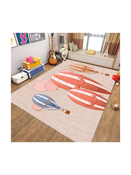 Homeone Kids Rug Pink Hot Air Balloons 160x220cm