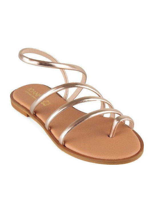 Bronze Δερμάτινο Χειροποίητο Flat Σανδάλι