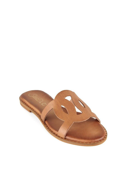 Camel Leather Handmade Flat Sandal