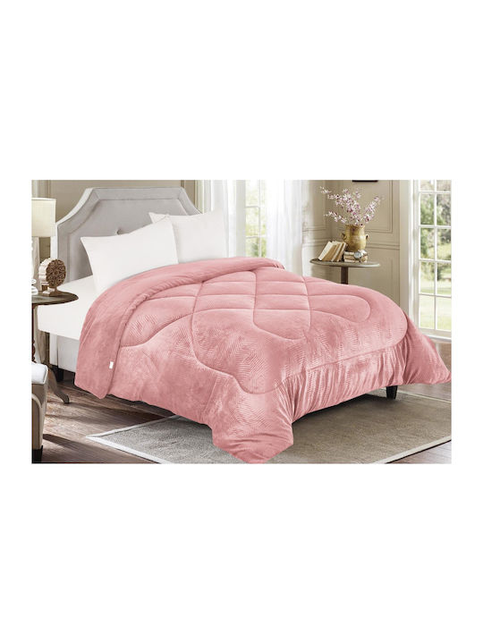 Linea Home Κουβερτοπάπλωμα Υπέρδιπλο 220x240εκ. Πούδρα