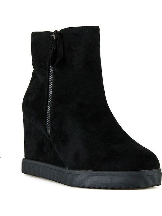 Suede Women's Ankle Boots Black