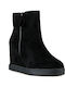 Suede Women's Ankle Boots Black